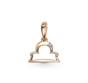 34216-100-0,43 Подвеска знак зодиака весы с бриллиантом бренд Алькор (Au 585)