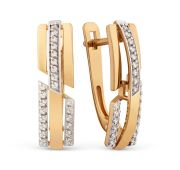 032672-1102 Серьги с фианитами бренд Dinastia (Au 585)