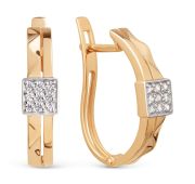 027062-1102 Серьги с фианитами бренд Dinastia (Au 585)