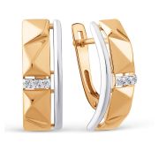 026912-1102 Серьги с фианитами бренд Dinastia (Au 585)