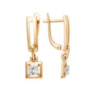 012032-1102 Серьги с фианитами бренд Dinastia (Au 585)