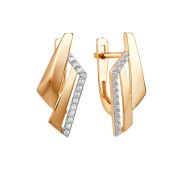019432-1102 Серьги с фианитами бренд Dinastia (Au 585)