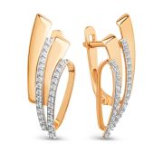 023572-1102 Серьги с фианитами бренд Dinastia (Au 585)