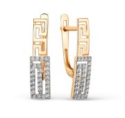 032532-1102 Серьги с фианитами бренд Dinastia (Au 585)