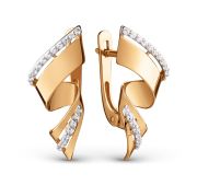 034342-1102 Серьги змея бренд Dinastia (Au 585)
