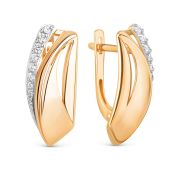 022662-1102 Серьги с фианитами бренд Dinastia (Au 585)