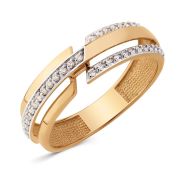 032671-1102 Кольцо с фианитами бренд Dinastia (Au 585)