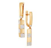 21635 Серьги с фианитами (Au 585)