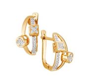 22960 Серьги с фианитами (Au 585)