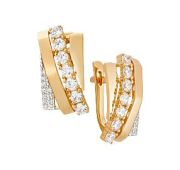 21538 Серьги с фианитами (Au 585)