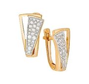 23644 Серьги с фианитами (Au 585)