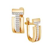 22690 Серьги с фианитами (Au 585)