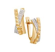21422 Серьги с фианитами (Au 585)