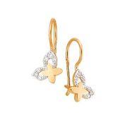 22958 Серьги детские с фианитами (Au 585)