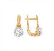 серьги из золота с фианитами