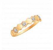 10836 Кольцо золотое с фианитами (Au 585)