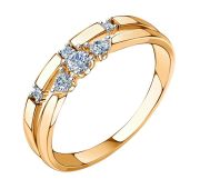01-117879 Кольцо с фианитами бренд Sanis (Au 585)