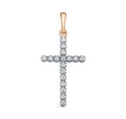 П2752-120-1,41 Подвеска крест с бриллиантами (Au 585)