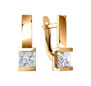 01-217395 Серьги с фианитами бренд Sanis (Au 585)