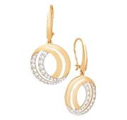 21686 Серьги с фианитами (Au 585)